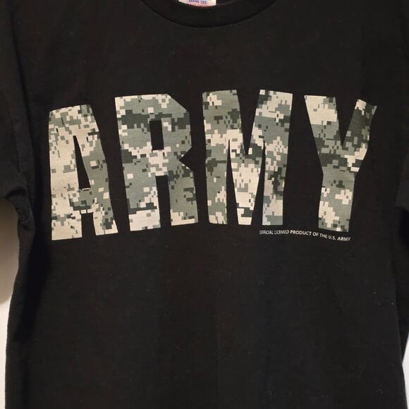 Army Black T Shirt with Camo Print Medium NWOT - Picture 2 of 4